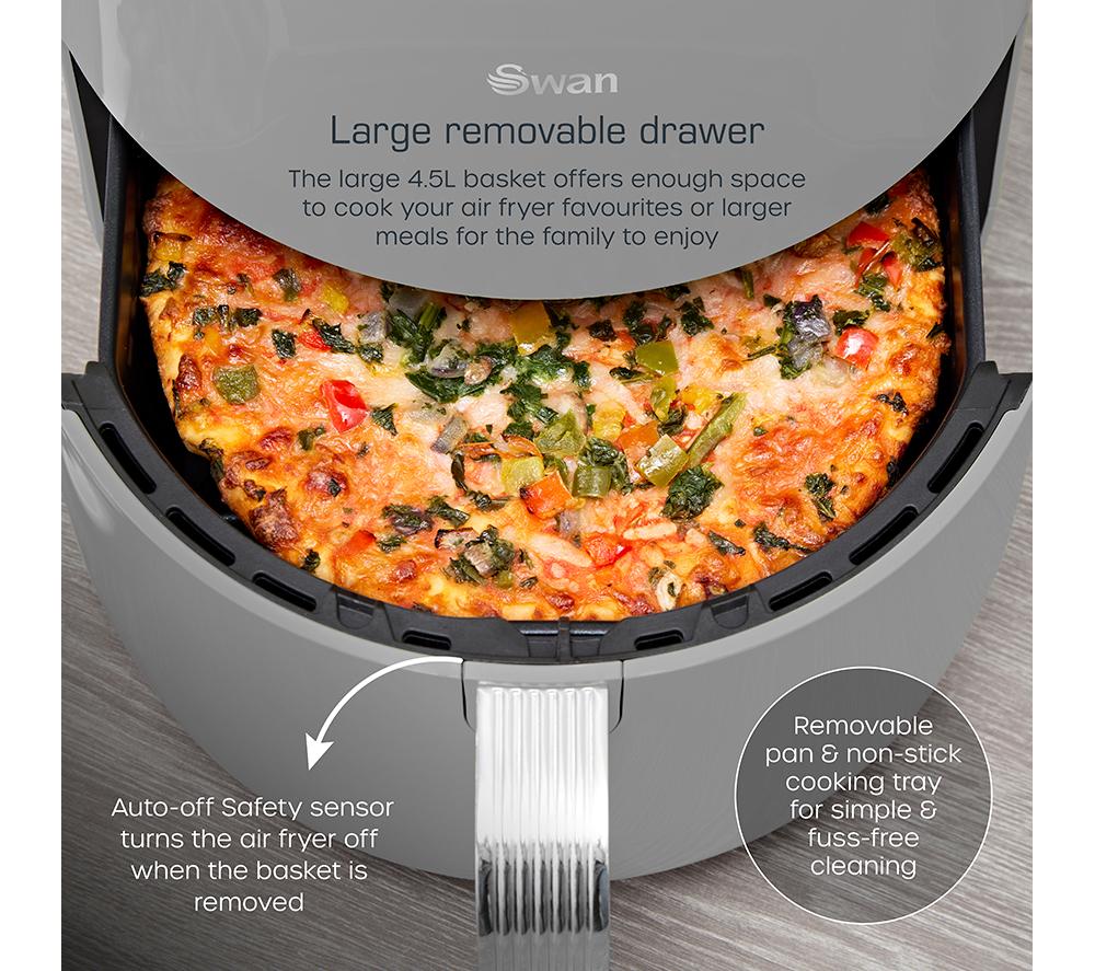SWAN Retro SD10513GRY Air Fryer - Grey image number 4 of 9