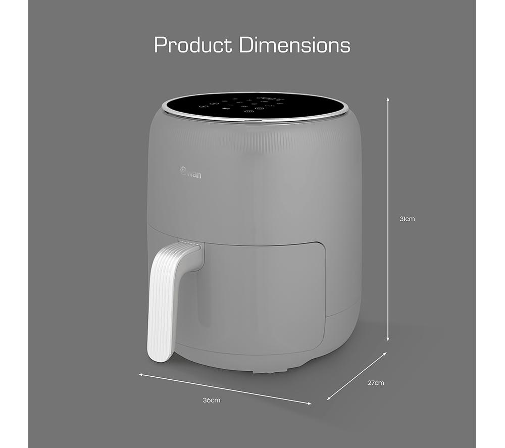 SWAN Retro SD10513GRY Air Fryer - Grey image number 6 of 9