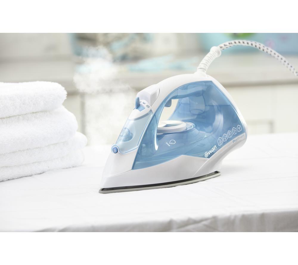 SWAN 2800W SI12054AQ Steam Iron - White & Aqua image number 6 of 11