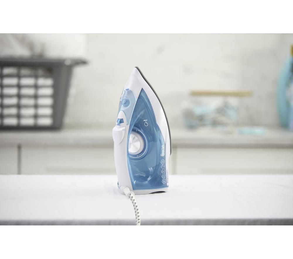 SWAN 2800W SI12054AQ Steam Iron - White & Aqua image number 9 of 11