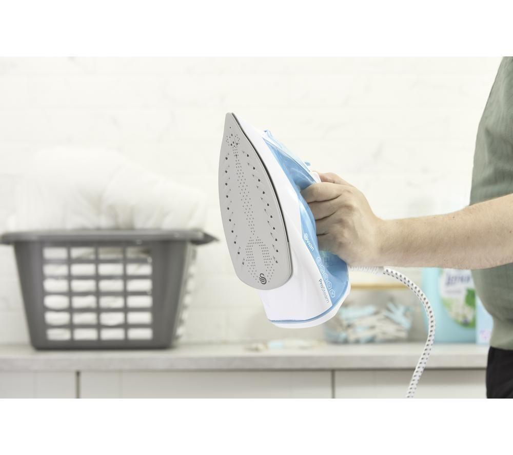 SWAN 2800W SI12054AQ Steam Iron - White & Aqua image number 10 of 11