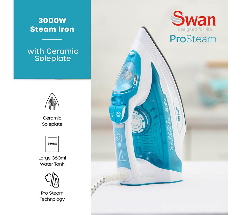 SWAN ProSteam SI12055AQ Steam Iron - White image number 2 of 9