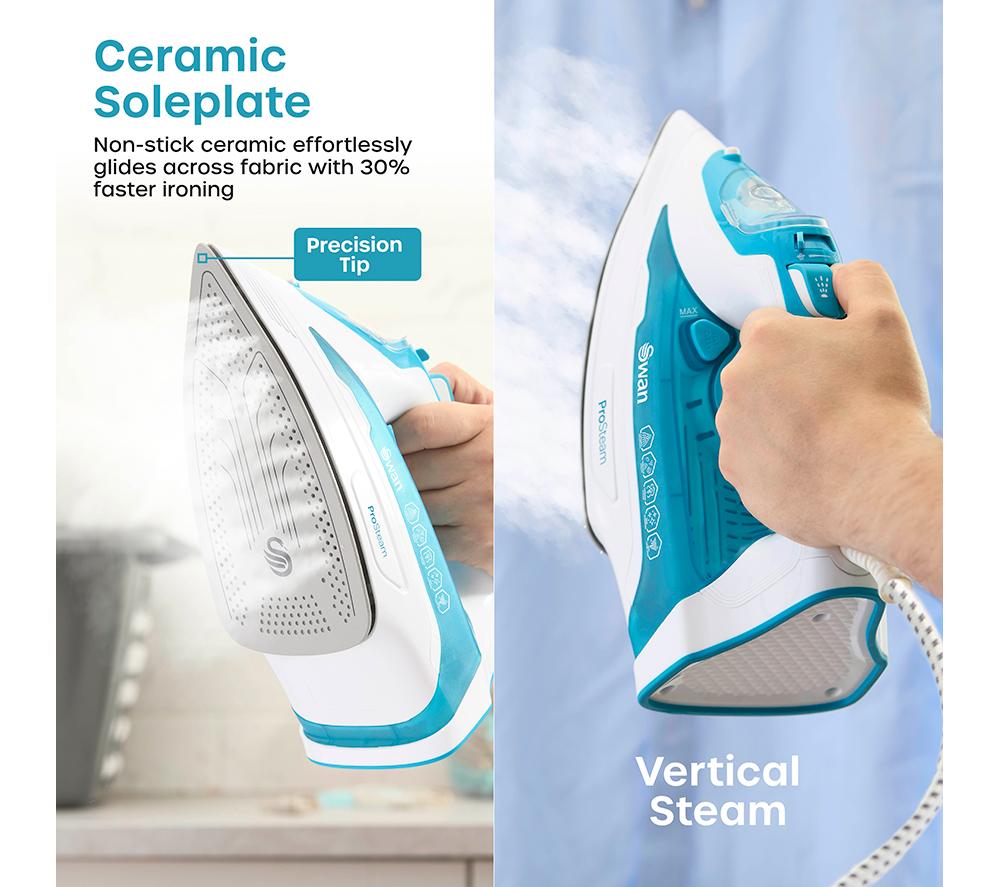 Buy SWAN ProSteam SI12055AQ Steam Iron - White | Currys