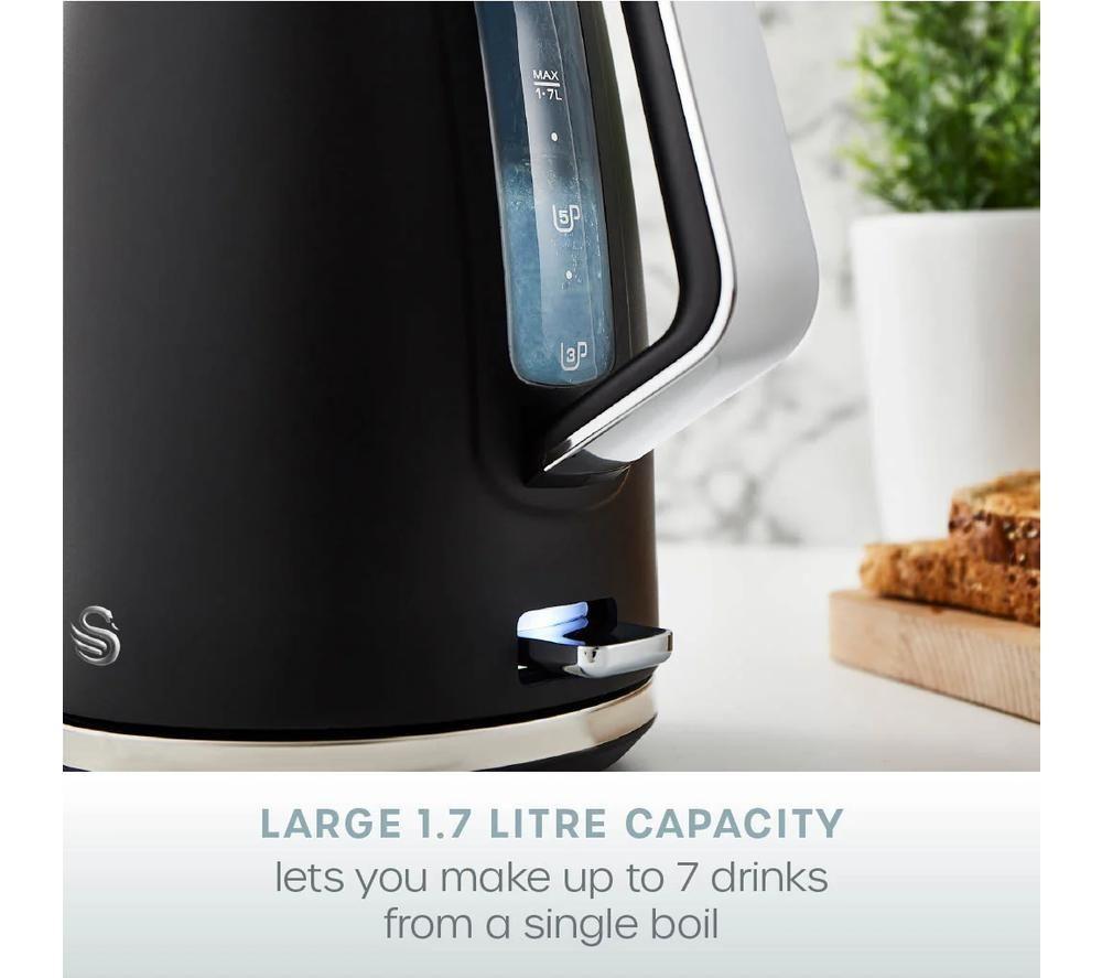 SWAN Serenity SK14017BLK Jug Kettle - Black image number 6 of 8