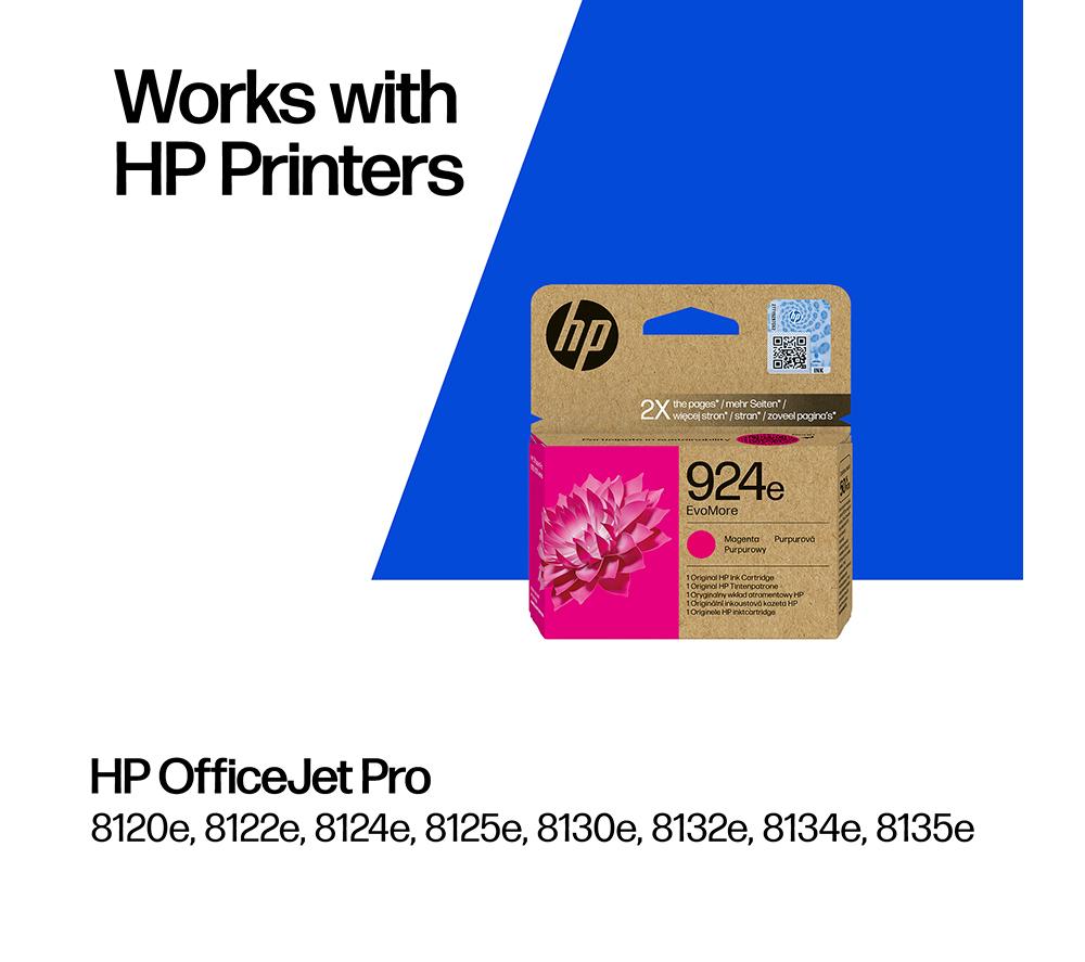 HP 924e EvoMore Magenta Ink Cartridge image number 2 of 14