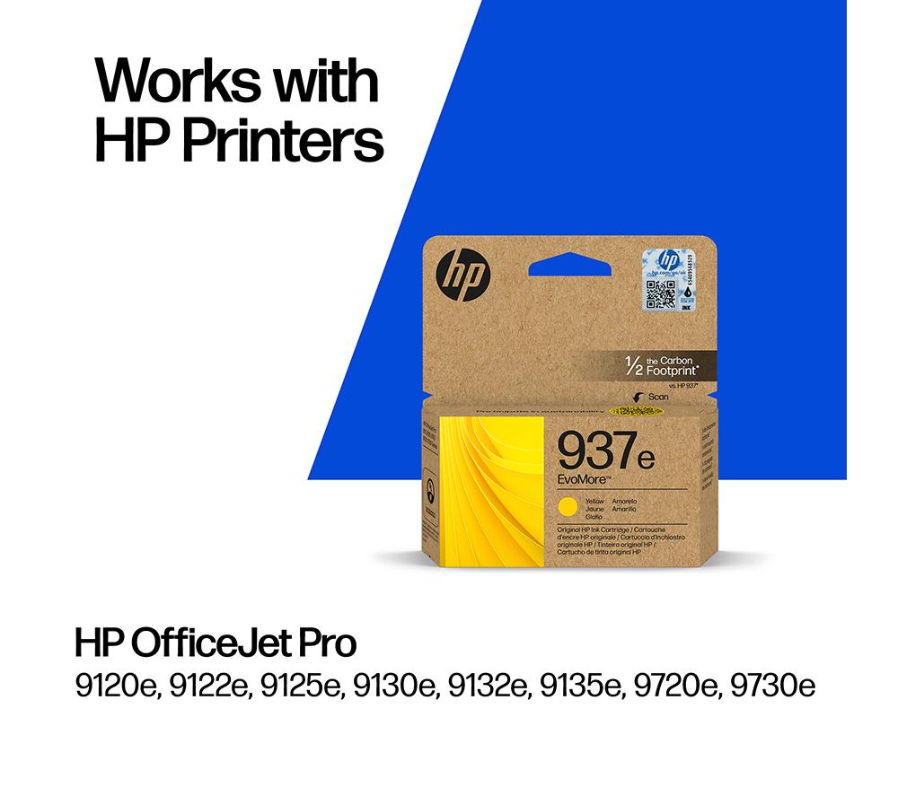 HP 937e EvoMore Yellow Ink Cartridge image number 2 of 14