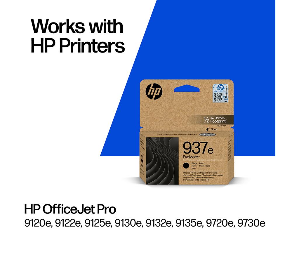 HP 937e EvoMore Black Ink Cartridge image number 2 of 14