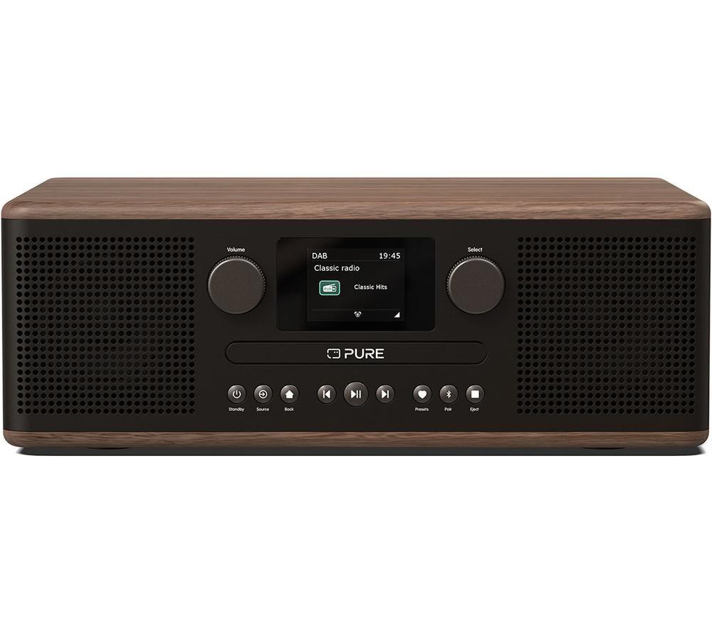 Pure Classic C-D6 Dabﱓ Bluetooth Radio - Coffee Black & Walnut, Brown,Black