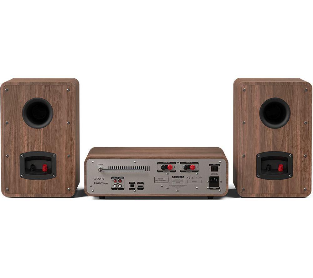 PURE Classic Stereo Traditional Hi-Fi System - Coffee Black & Walnut image number 2 of 3