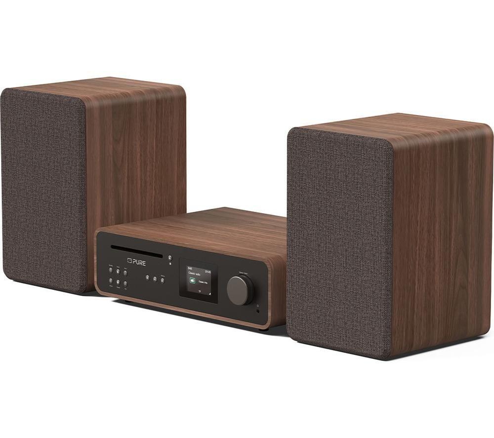 PURE Classic Stereo Traditional Hi-Fi System - Coffee Black & Walnut image number 3 of 3