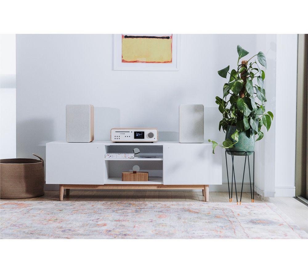 Sistema Audio Pure Classic Stereo HiFi - 100 W, Radio Internet, DAB+, Bluetooth, CD, USB, Spotify, Cotone White/Oak - Foto 6