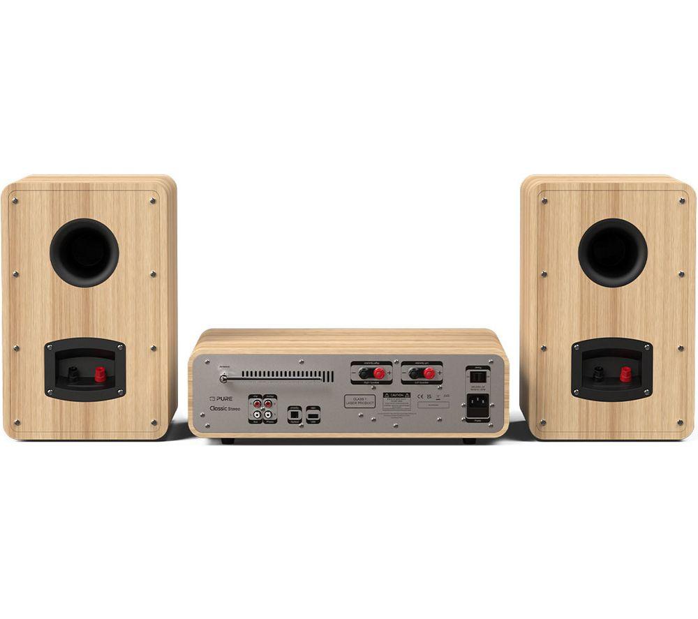 PURE Classic Stereo Traditional Hi-Fi System - Cotton White & Oak image number 3 of 5