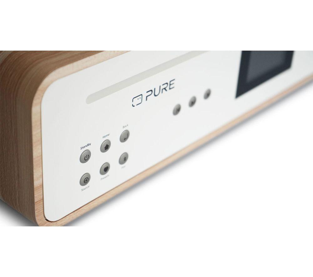 PURE Classic Stereo Traditional Hi-Fi System - Cotton White & Oak image number 4 of 5