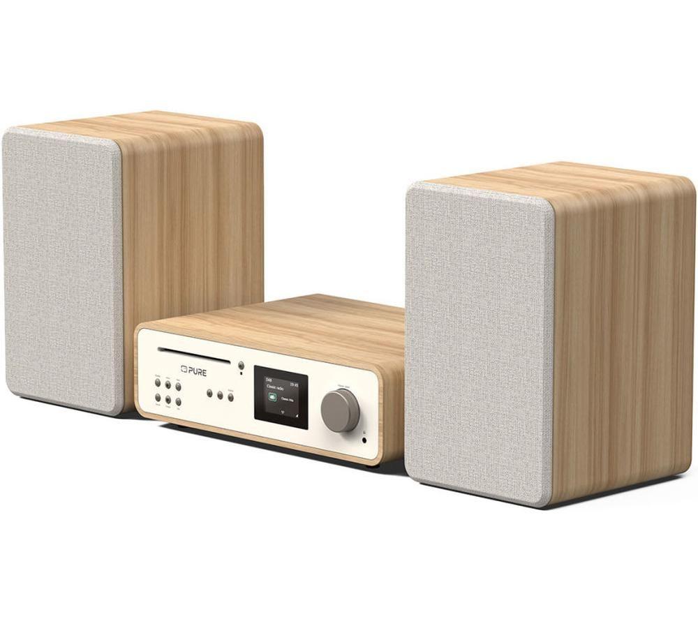 PURE Classic Stereo Traditional Hi-Fi System - Cotton White & Oak image number 5 of 5