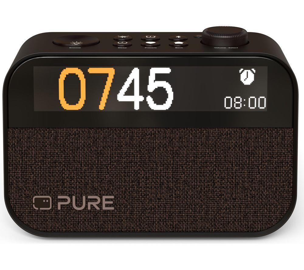 Radio-réveil Simulateur D'aube PURE Moment Charge Coffee Black, Noir