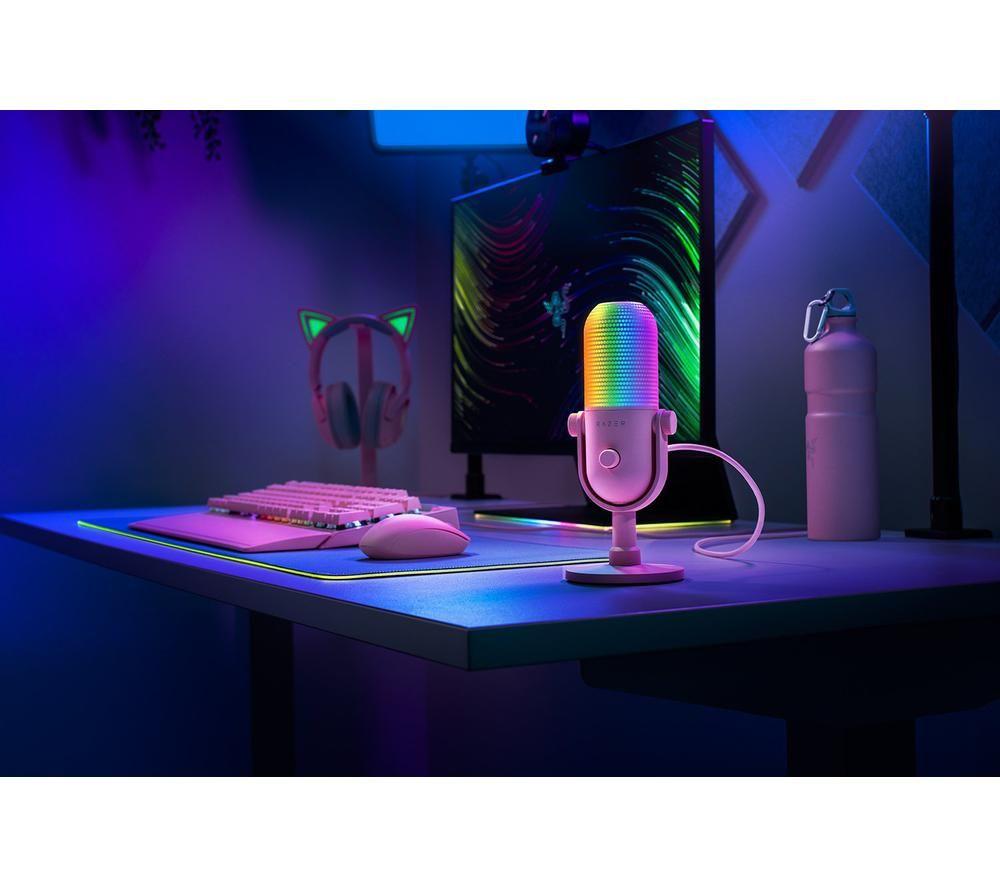 Razer Seiren V3 Chroma Quartz コンデンサーマイク Amazon.co.jp: Razer レイザー Seiren V3 Chroma (Quartz Pink