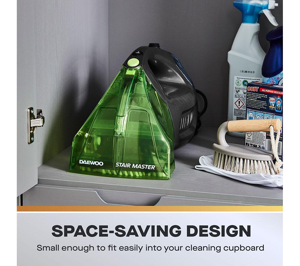 DAEWOO Hurricane Stair Master Handheld Carpet Cleaner - Green & Grey image number 4 of 7