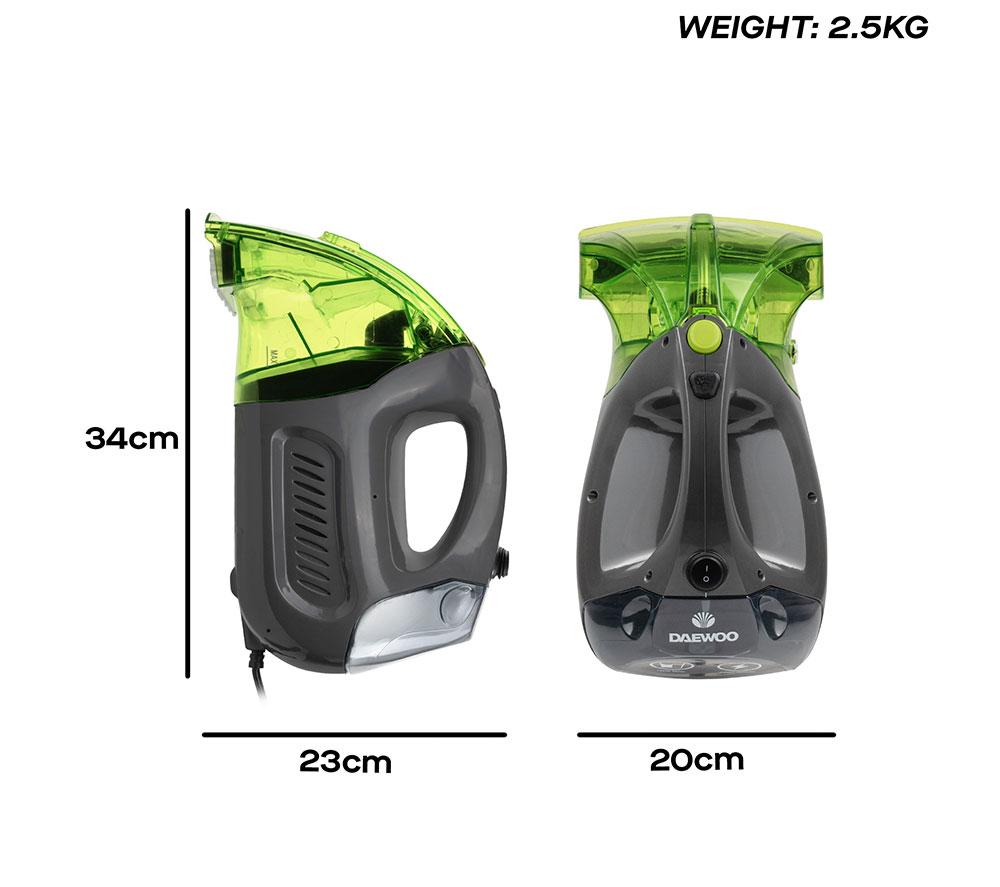 DAEWOO Hurricane Stair Master Handheld Carpet Cleaner - Green & Grey image number 6 of 7