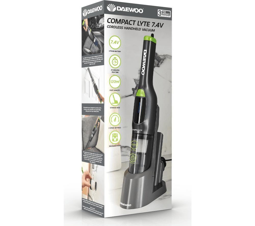 DAEWOO FLR00158GE Handheld Vacuum Cleaner - Grey & Green image number 8 of 8