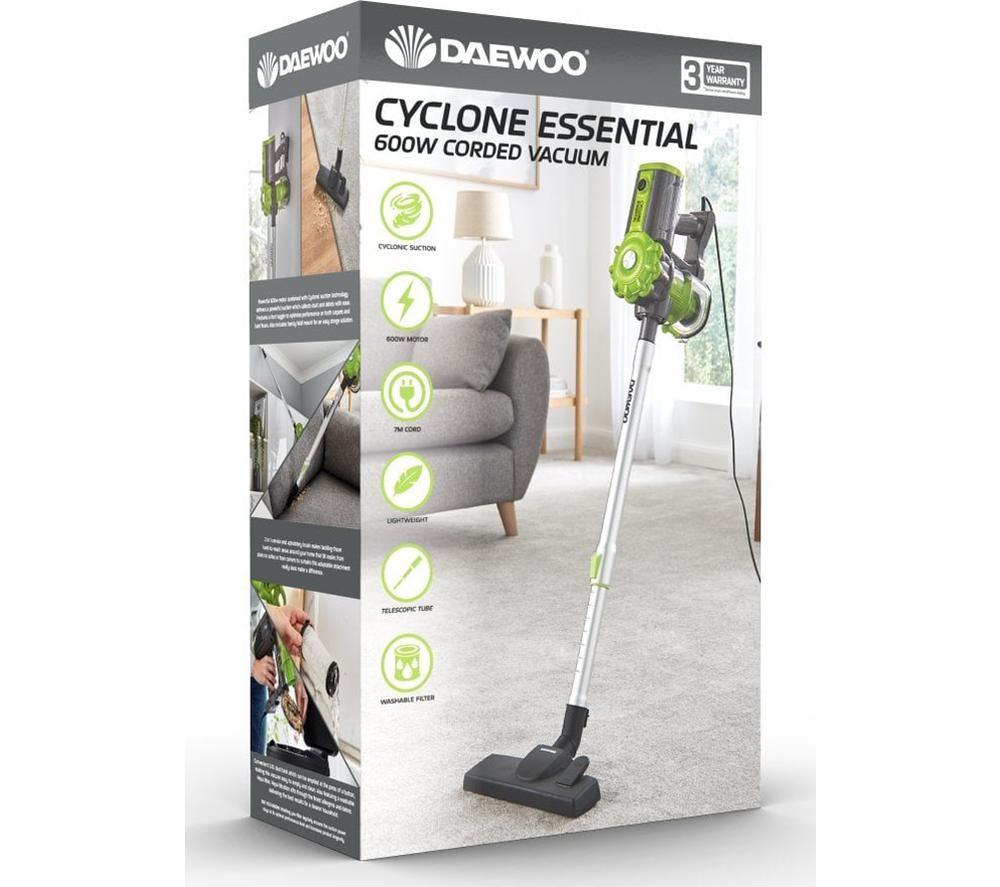 DAEWOO Cyclone Essential FLR00160GE Vacuum Cleaner - Grey & Green image number 8 of 9