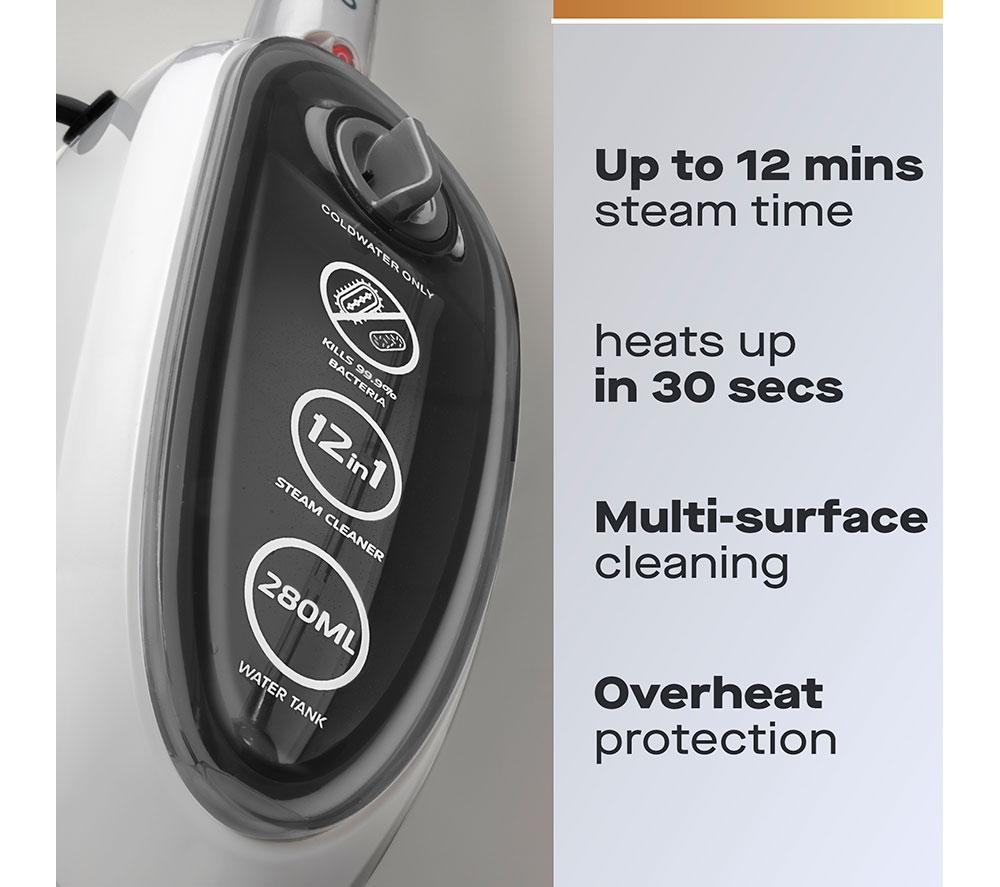 DAEWOO FLR00170GE Steam Mop - Grey & White image number 2 of 6