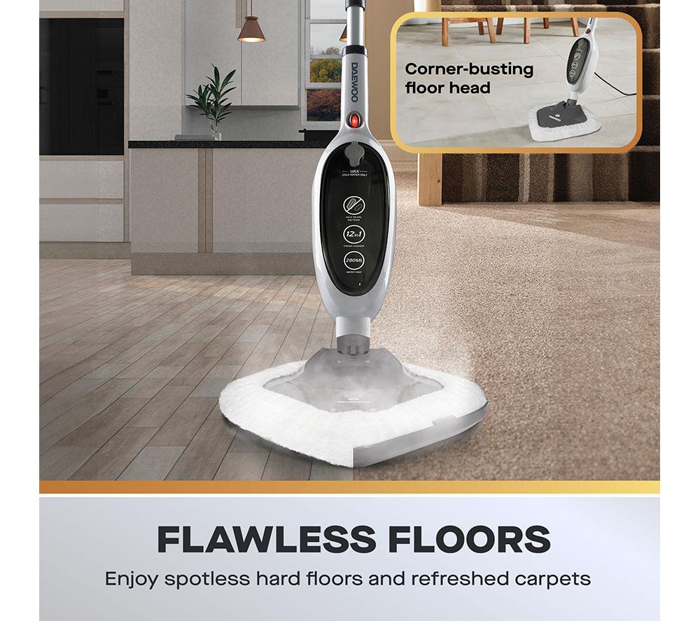 DAEWOO FLR00170GE Steam Mop - Grey & White image number 3 of 6