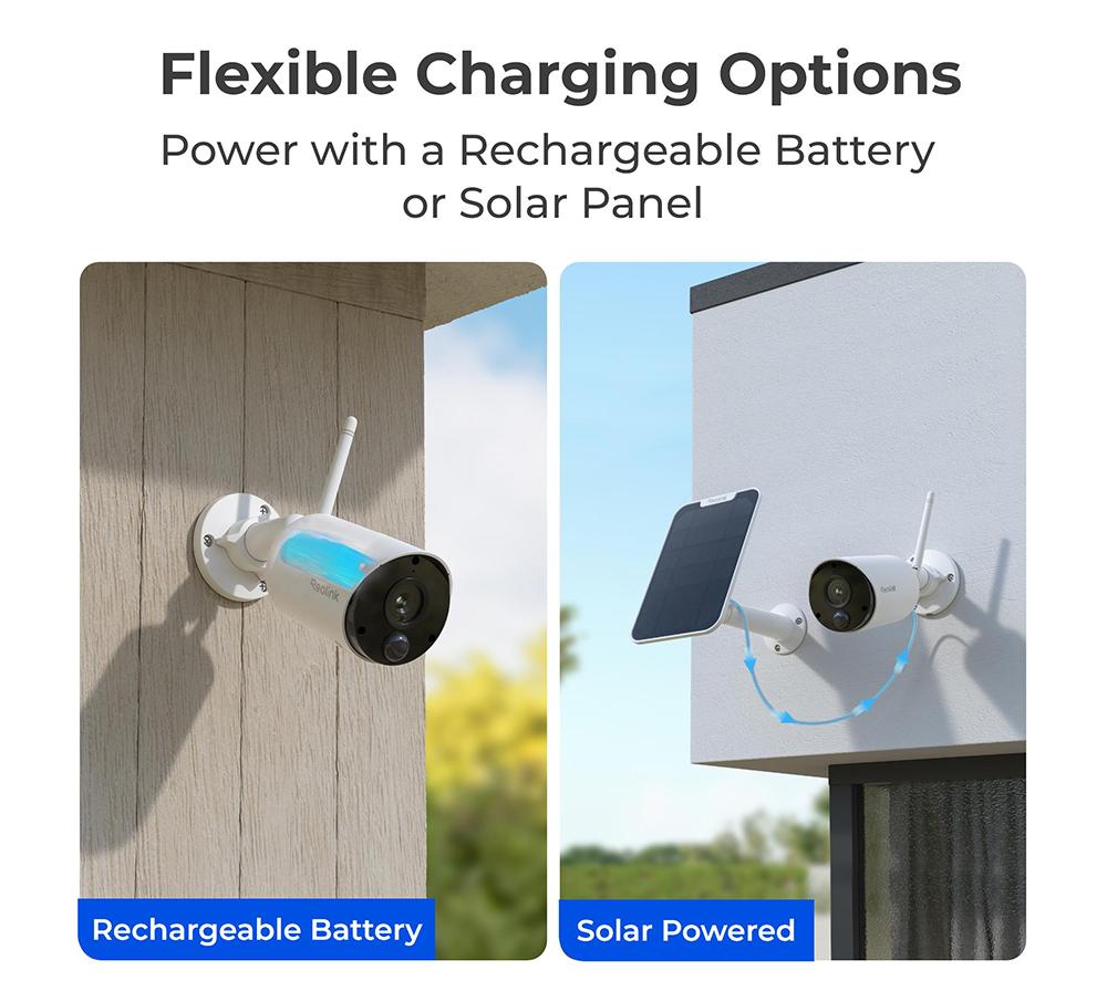 REOLINK Argus Series B320 2K WiFi Security Camera Kit with Solar Panel & 64 GB Memory Card - White image number 5 of 8