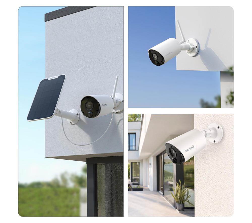 REOLINK Argus Series B320 2K WiFi Security Camera Kit with Solar Panel & 64 GB Memory Card - White image number 8 of 8