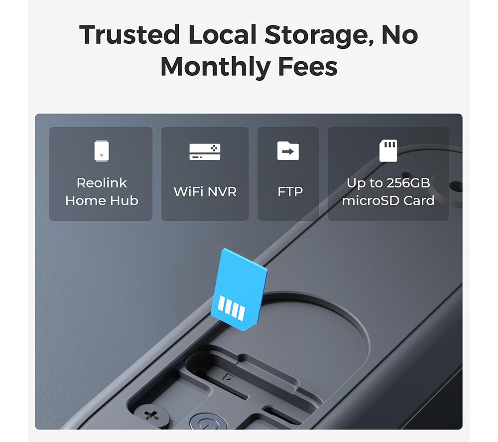REOLINK D340B 2K WiFi Battery Video Doorbell, Chime & 64 GB Memory Card - Black image number 2 of 11