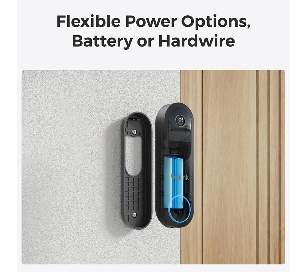 REOLINK D340B 2K WiFi Battery Video Doorbell, Chime & 64 GB Memory Card - Black image number 5 of 11