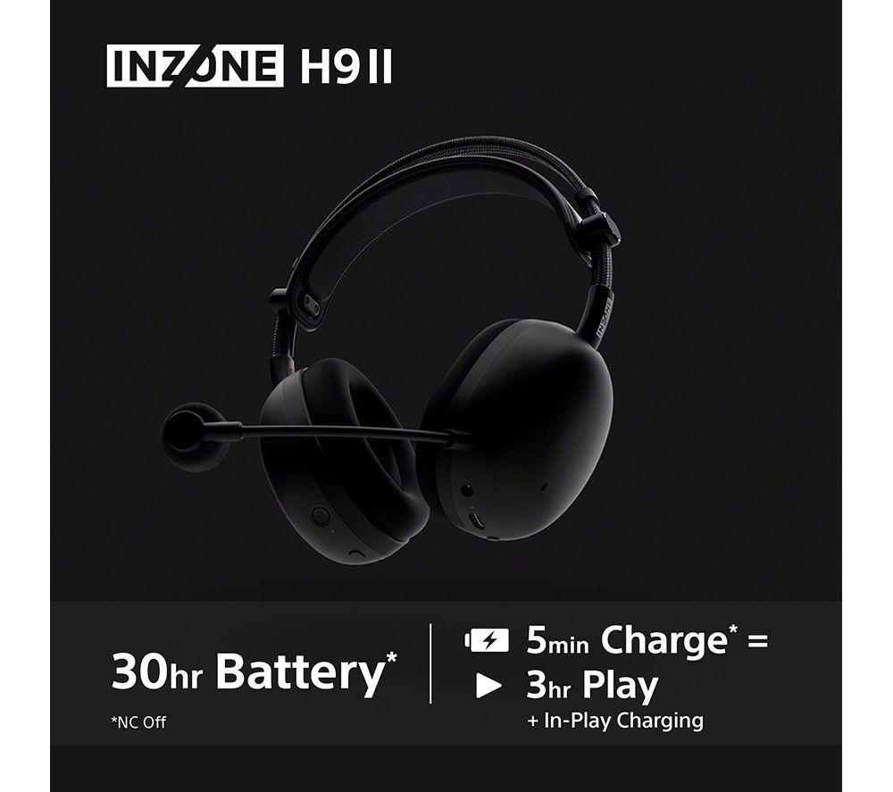 SONY INZONE H9 Wireless Noise-Cancelling Gaming Headset - White image number 9 of 17