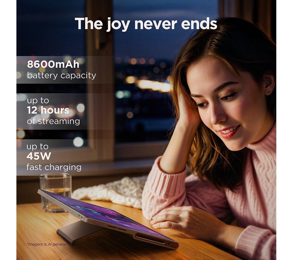 LENOVO Tab Plus 11.5" Tablet with Sleeve - 128 GB, Luna Grey image number 6 of 12
