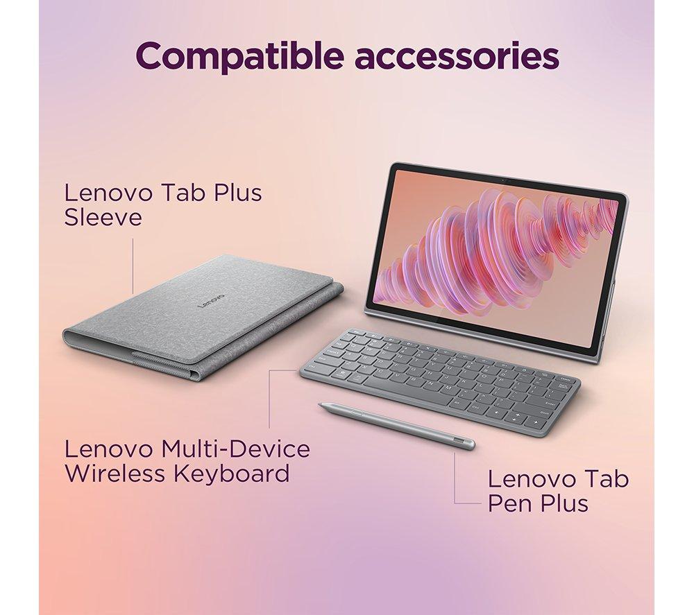 LENOVO Tab Plus 11.5" Tablet with Sleeve - 128 GB, Luna Grey image number 10 of 12