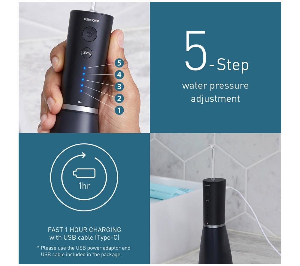 PANASONIC Series 800 EW-DJ86-K511 Ultrasonic Water Flosser - Black image number 8 of 11