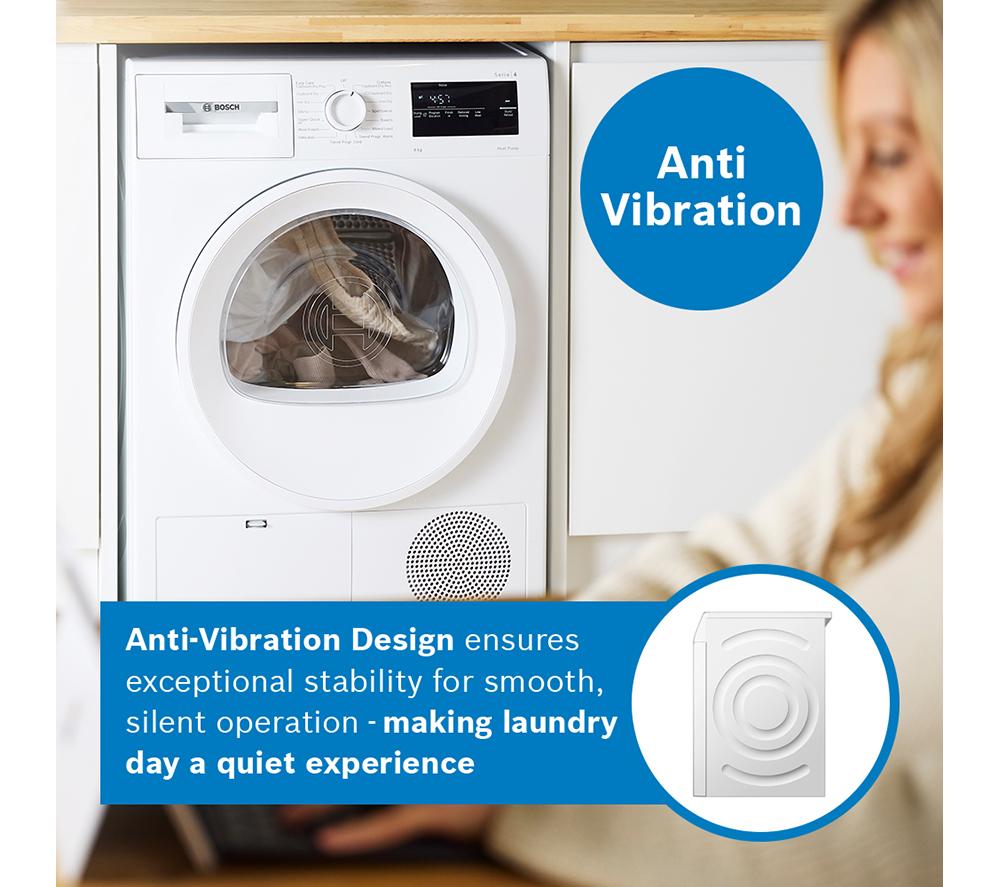 BOSCH Series 4 WTH85225GB 8 kg Heat Pump Tumble Dryer - White image number 7 of 14