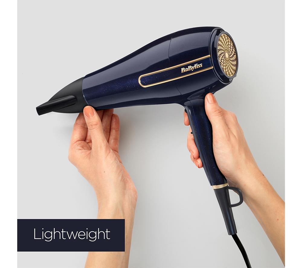 BABYLISS Onyx D524U Hair Dryer - Blue & Gold image number 6 of 7