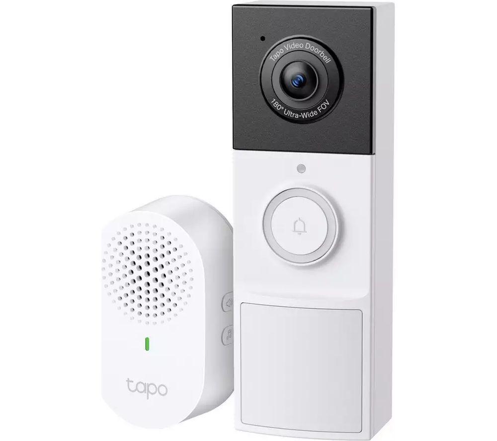 TP-LINK Tapo D210 2K 3 MP WiFi Video Doorbell with Chime - White