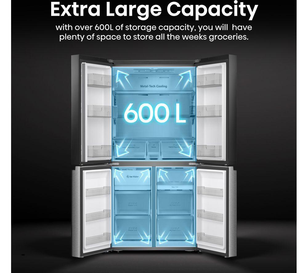 HISENSE RQ5X560SFLES Smart Fridge Freezer - Black & Stainless Steel image number 4 of 23