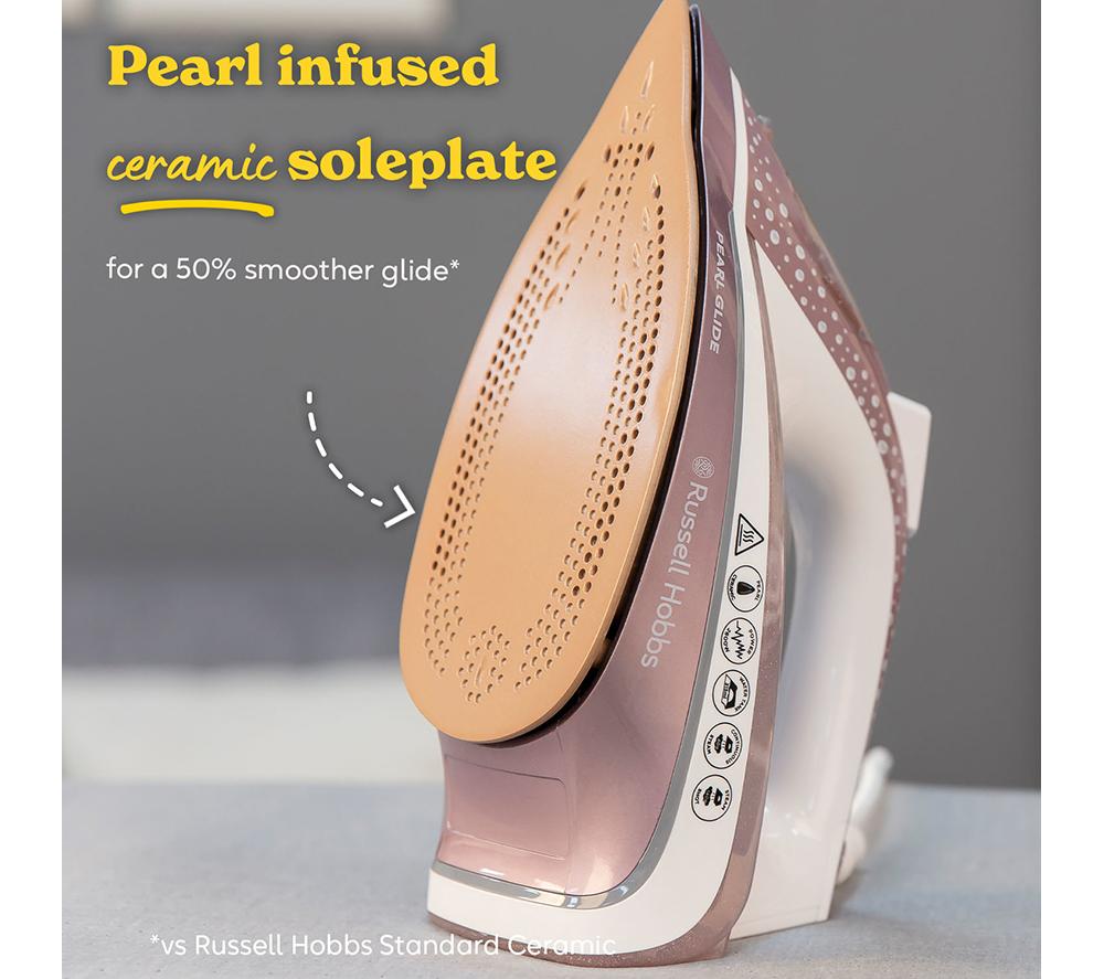RUSSELL HOBBS Pearl Glide 23972 Steam Iron - Pink & White image number 2 of 7