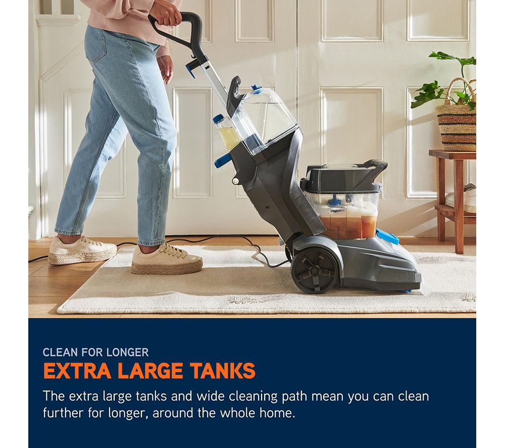 VAX SpinScrub Power Upright Carpet Cleaner - Grey & Tiger Blue image number 4 of 11