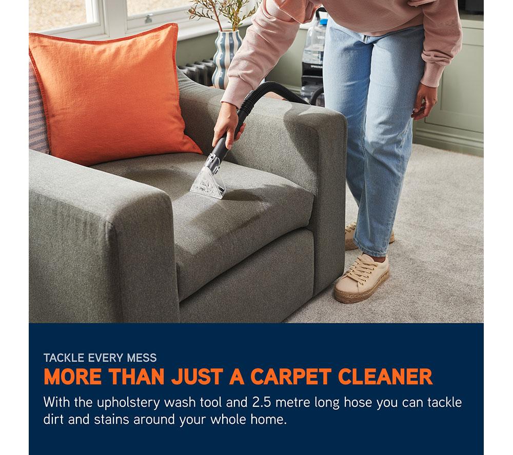 VAX SpinScrub Power Upright Carpet Cleaner - Grey & Tiger Blue image number 6 of 11