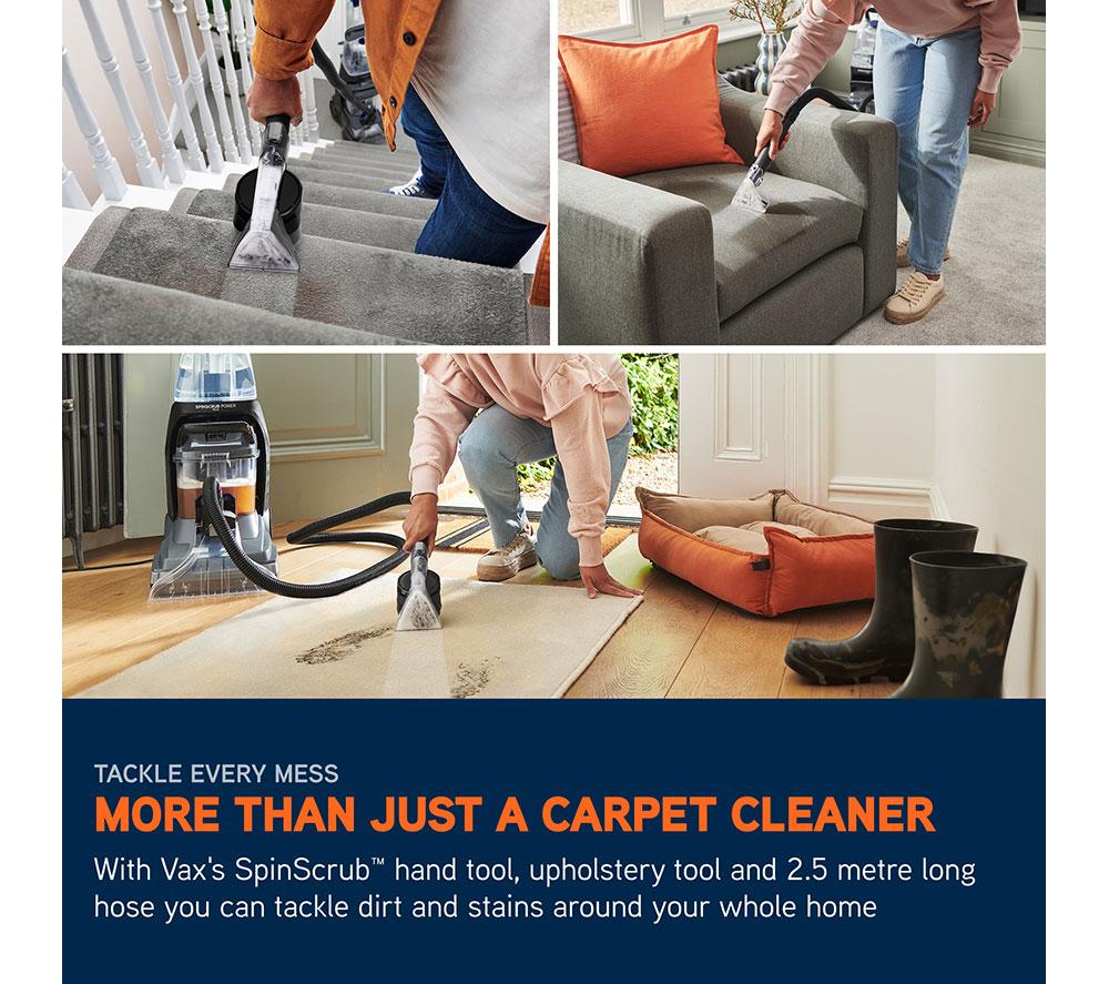 VAX SpinScrub Power Plus Upright Carpet Cleaner - Grey & Navy Blue image number 7 of 12