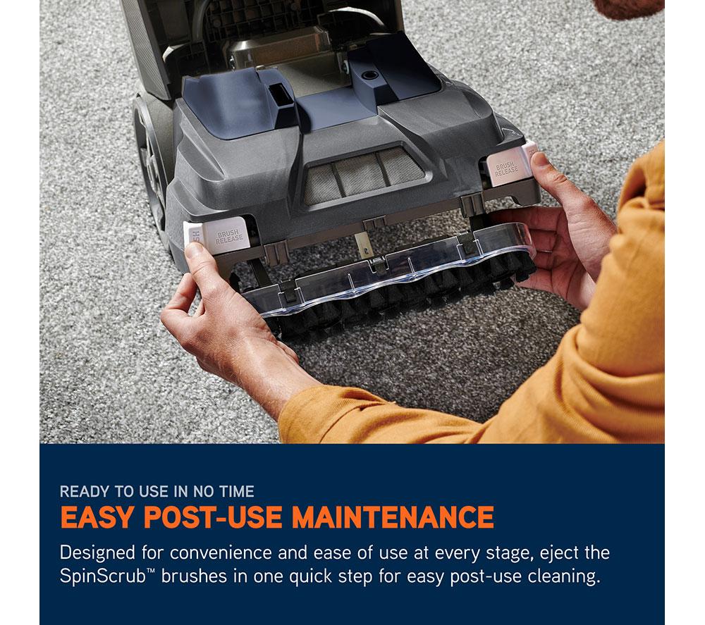 VAX SpinScrub Power Plus Upright Carpet Cleaner - Grey & Navy Blue image number 8 of 12
