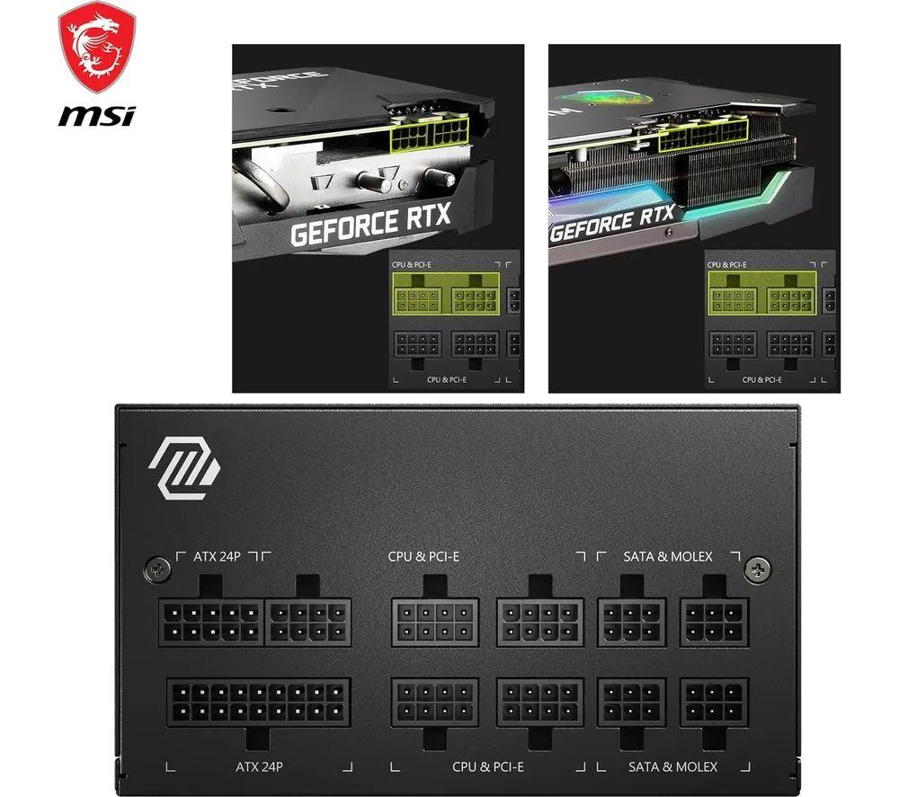 MSI MAG A650GL Modular ATX PSU - 650 W image number 2 of 6