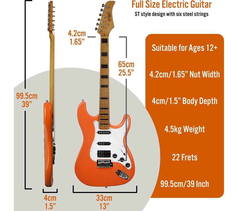 3RD AVENUE Stateside Series Electric Guitar Bundle - Canyon Orange image number 3 of 4
