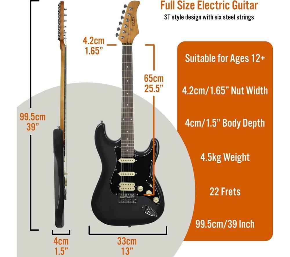 3RD AVENUE Stateside Series Electric Guitar Bundle - Rushmore Grey image number 3 of 4