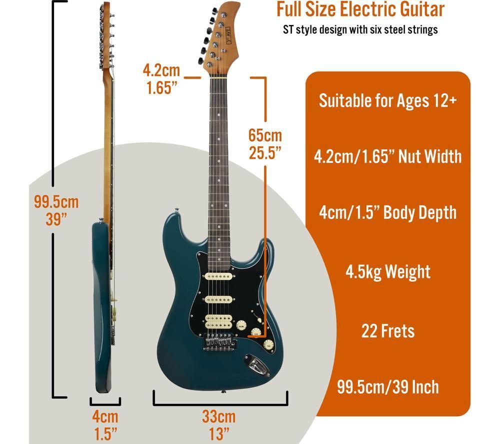 3RD AVENUE Stateside Series Electric Guitar Bundle - Delta Blue image number 3 of 4