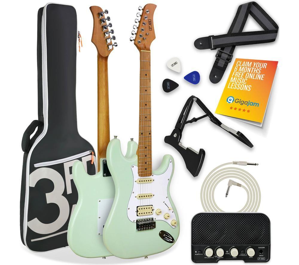 3Rd Avenue Stateside Series Electric Guitar Bundle - Liberty Green, Green