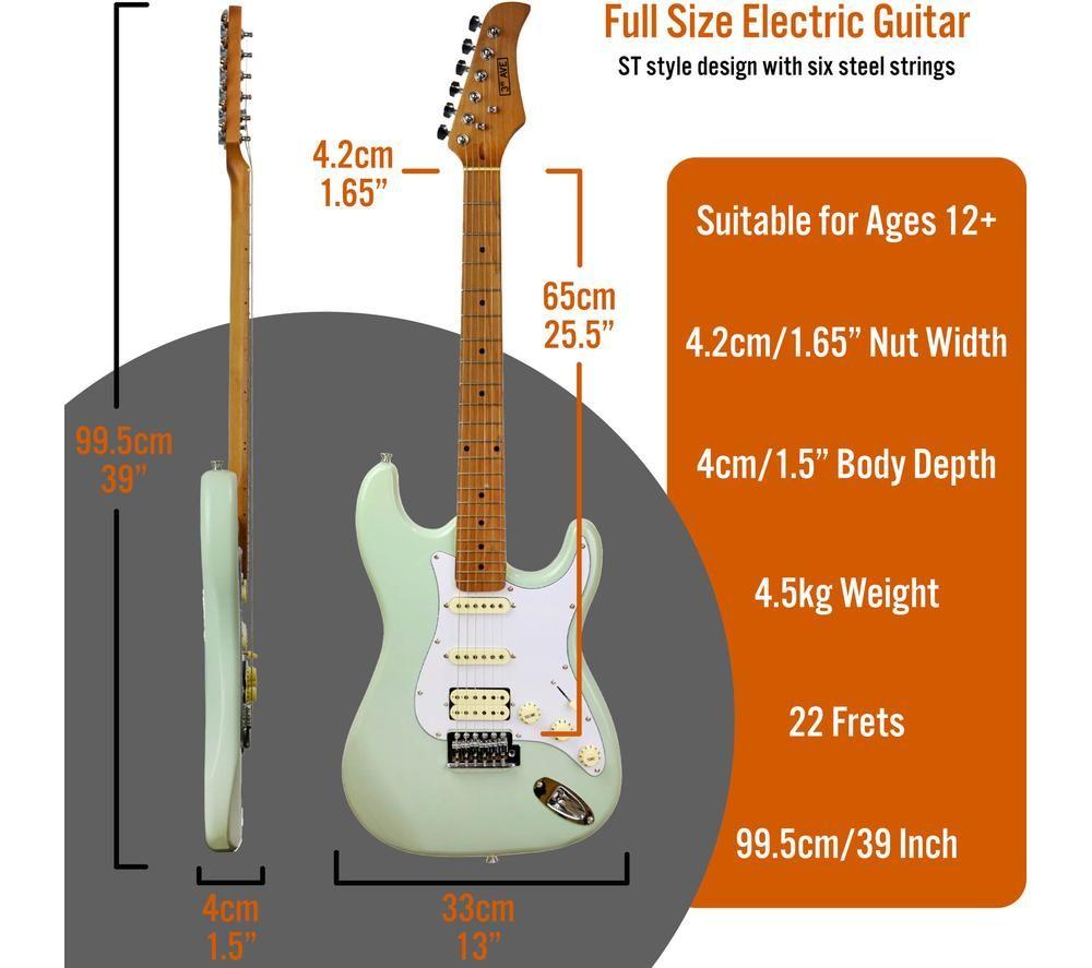 3RD AVENUE Stateside Series Electric Guitar Bundle - Liberty Green image number 3 of 4