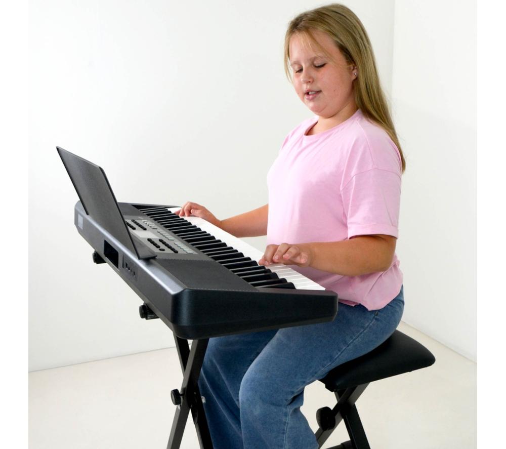 AXUS 61 Key Slimline Touch Sensitive Keyboard Bundle with Stand, Stool & Headphones image number 5 of 6